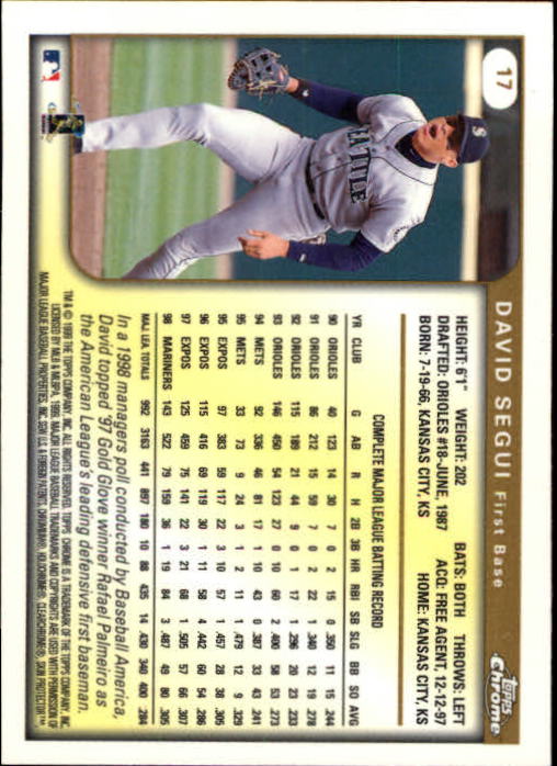 1999 TOPPS CHROME BASEBALL ASSORTED SINGLES U-PICK 2-219 - Picture 14 of 291