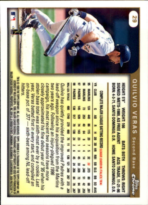 1999 TOPPS CHROME BASEBALL ASSORTED SINGLES U-PICK 2-219 - Picture 30 of 291