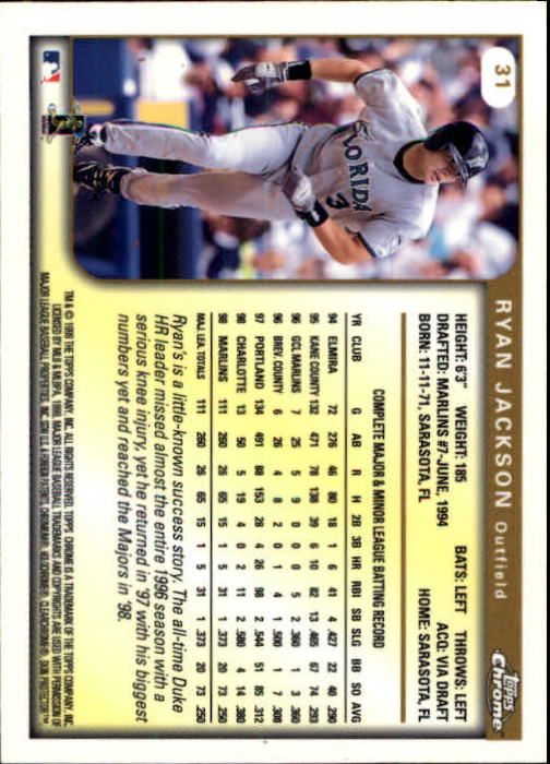 1999 TOPPS CHROME BASEBALL ASSORTED SINGLES U-PICK 2-219 - Picture 34 of 291