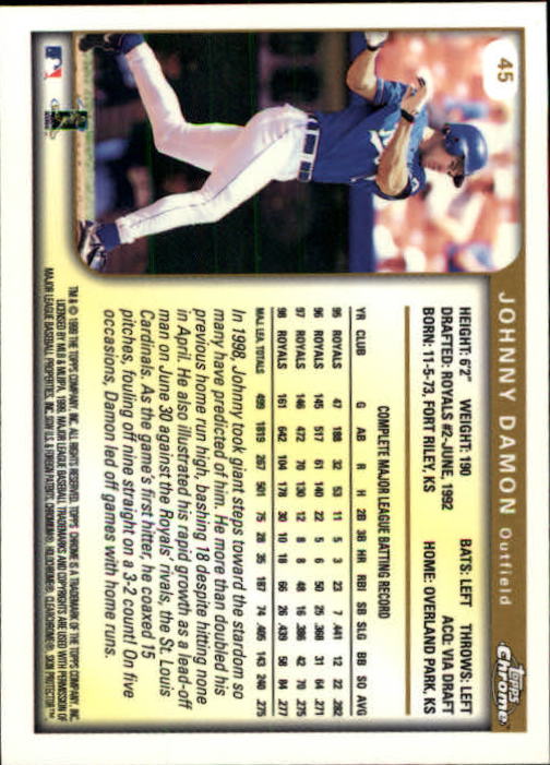 1999 TOPPS CHROME BASEBALL ASSORTED SINGLES U-PICK 2-219 - Picture 54 of 291