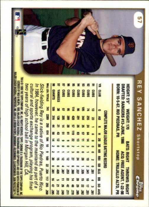 1999 TOPPS CHROME BASEBALL ASSORTED SINGLES U-PICK 2-219 - Picture 70 of 291