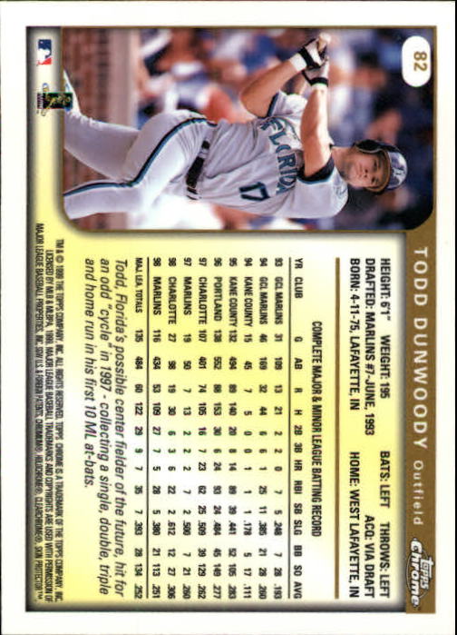 1999 TOPPS CHROME BASEBALL ASSORTED SINGLES U-PICK 2-219 - Picture 101 of 291