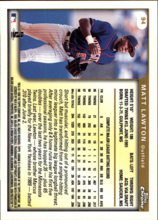 1999 TOPPS CHROME BASEBALL ASSORTED SINGLES U-PICK 2-219 - Picture 117 of 291