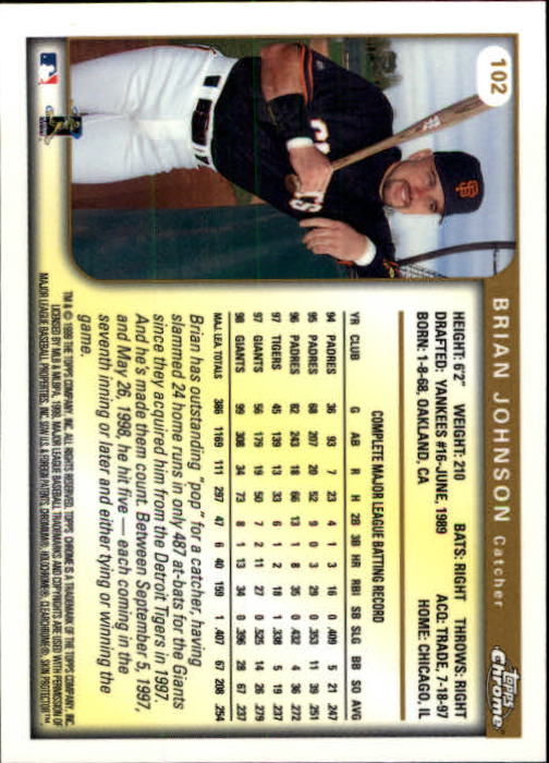 1999 TOPPS CHROME BASEBALL ASSORTED SINGLES U-PICK 2-219 - Picture 125 of 291