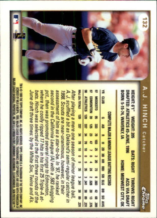 1999 TOPPS CHROME BASEBALL ASSORTED SINGLES U-PICK 2-219 - Picture 171 of 291