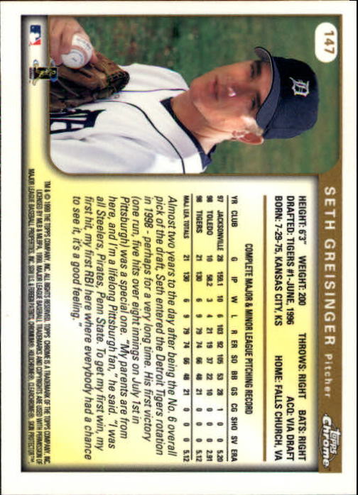 1999 TOPPS CHROME BASEBALL ASSORTED SINGLES U-PICK 2-219 - Picture 189 of 291