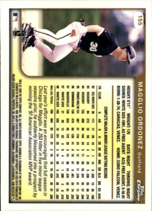 1999 TOPPS CHROME BASEBALL ASSORTED SINGLES U-PICK 2-219 - Picture 203 of 291