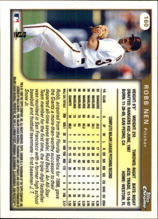 1999 TOPPS CHROME BASEBALL ASSORTED SINGLES U-PICK 2-219 - Picture 211 of 291