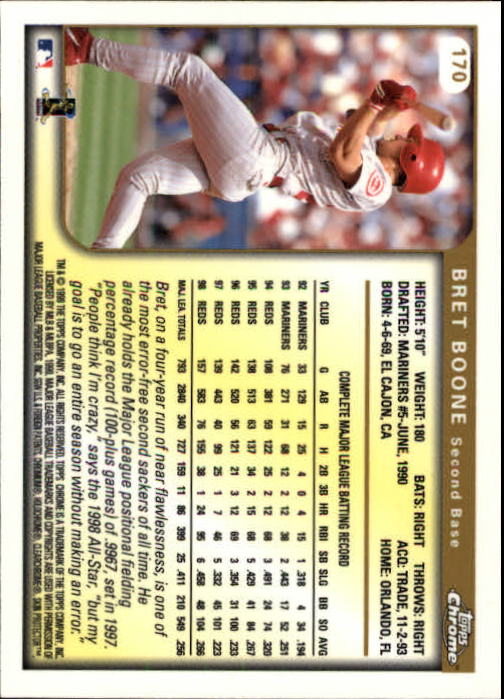 1999 TOPPS CHROME BASEBALL ASSORTED SINGLES U-PICK 2-219 - Picture 223 of 291
