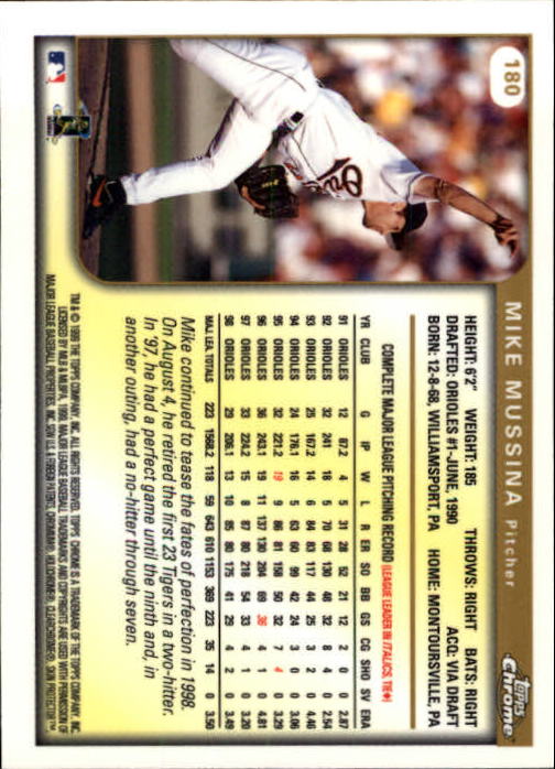1999 TOPPS CHROME BASEBALL ASSORTED SINGLES U-PICK 2-219 - Picture 237 of 291