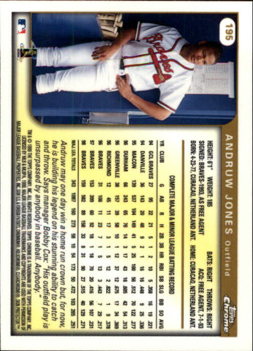 1999 TOPPS CHROME BASEBALL ASSORTED SINGLES U-PICK 2-219 - Picture 263 of 291