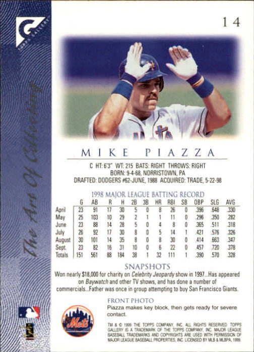 1999 Topps Gallery Baseball - Picture 29 of 323