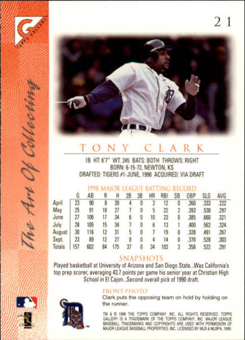 1999 Topps Gallery Baseball - Picture 43 of 323