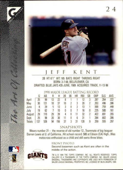 1999 Topps Gallery Baseball - Picture 49 of 323