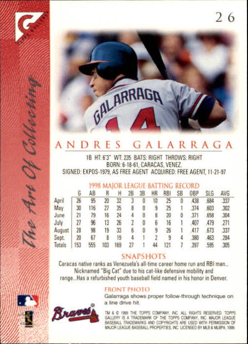 1999 Topps Gallery Baseball - Picture 53 of 323