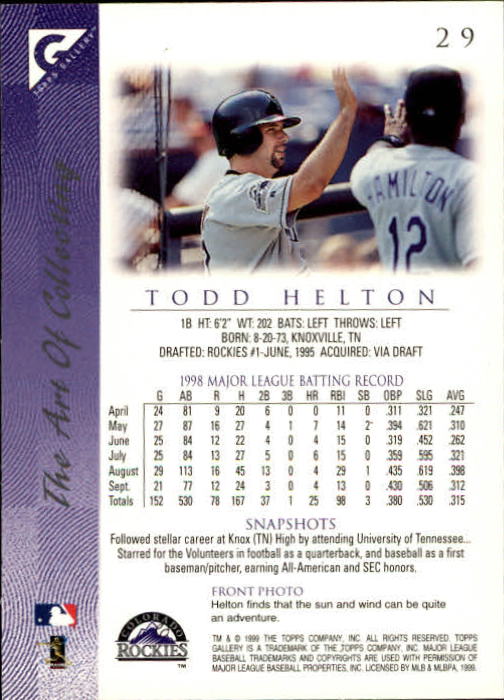 1999 Topps Gallery Baseball - Picture 59 of 323