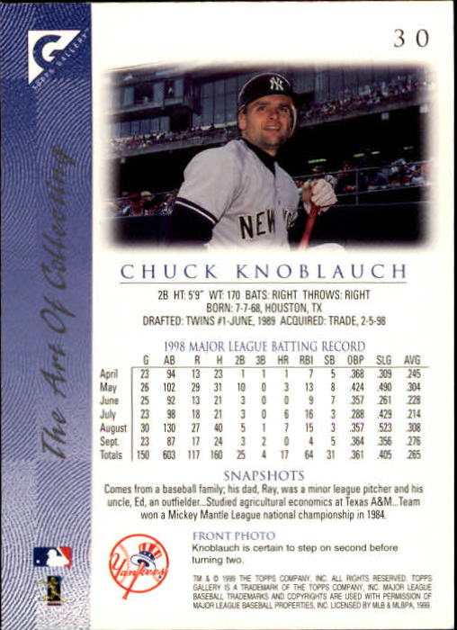 1999 Topps Gallery Baseball - Picture 61 of 323
