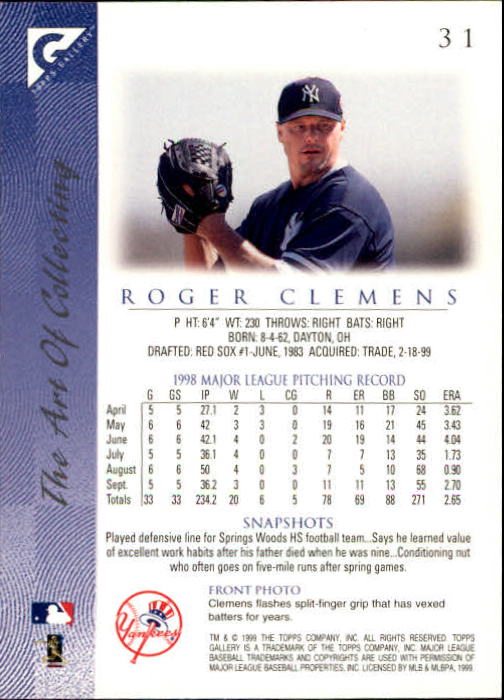 1999 Topps Gallery Baseball - Picture 63 of 323