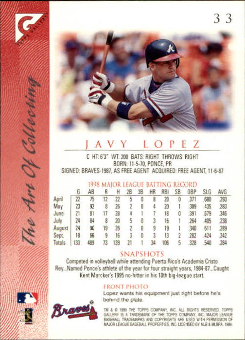 1999 Topps Gallery Baseball - Picture 67 of 323