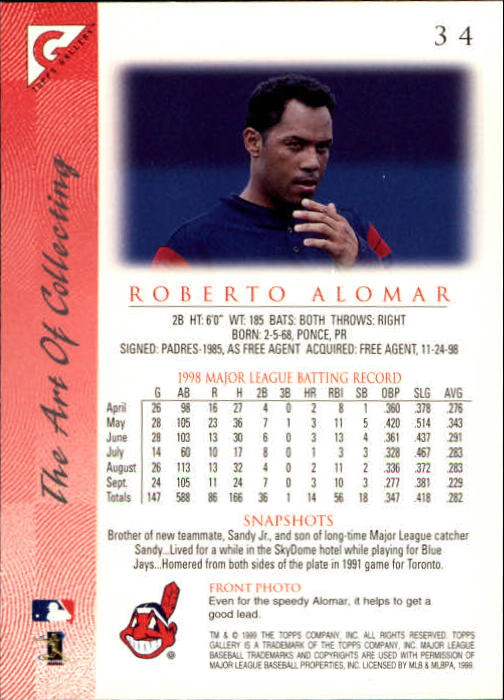1999 Topps Gallery Baseball - Picture 69 of 323
