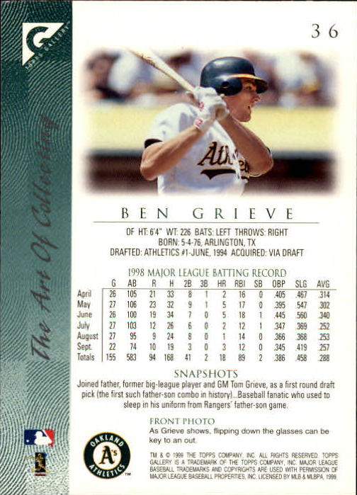 1999 Topps Gallery Baseball - Picture 73 of 323