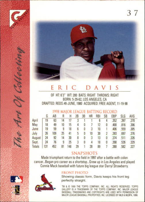 1999 Topps Gallery Baseball - Picture 75 of 323