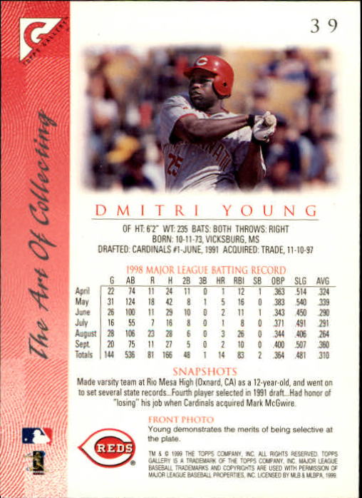1999 Topps Gallery Baseball - Picture 79 of 323