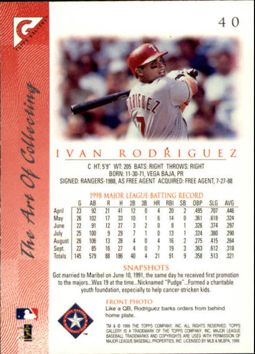 1999 Topps Gallery Baseball - Picture 81 of 323