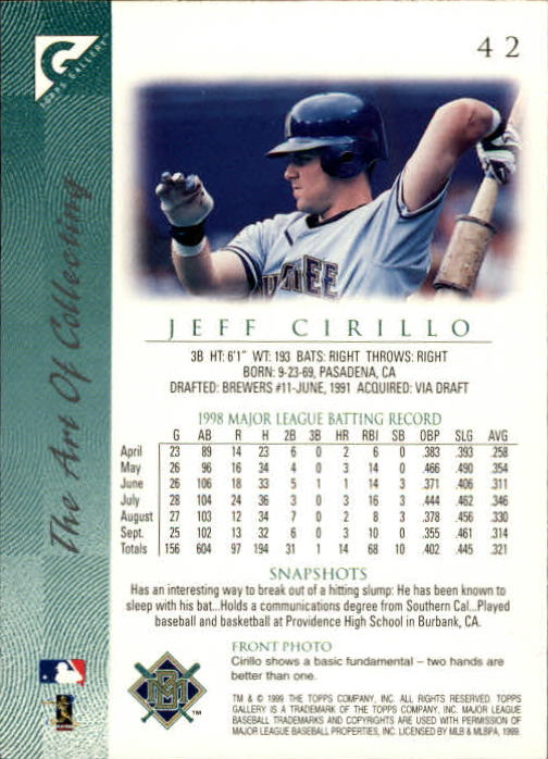 1999 Topps Gallery Baseball - Picture 85 of 323