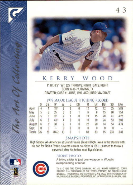 1999 Topps Gallery Baseball - Picture 87 of 323