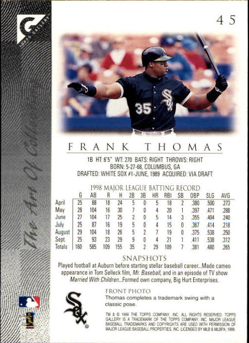 1999 Topps Gallery Baseball - Picture 91 of 323