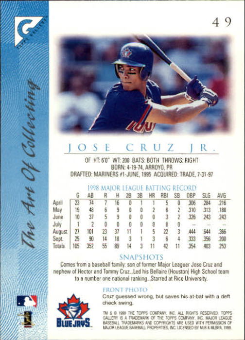 1999 Topps Gallery Baseball - Picture 99 of 323