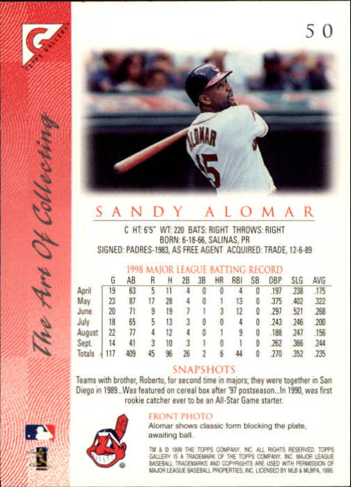 1999 Topps Gallery Baseball - Picture 101 of 323