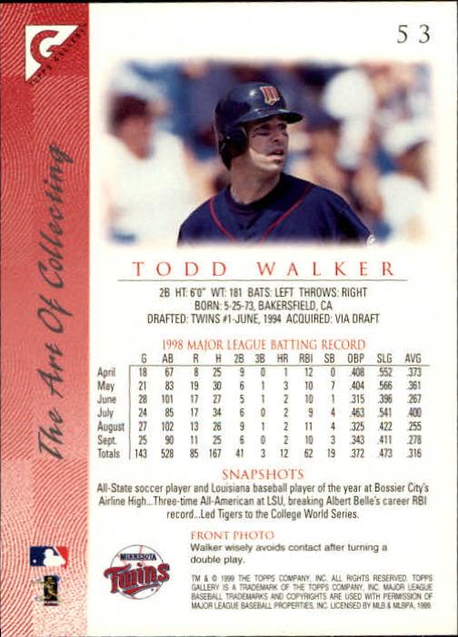 1999 Topps Gallery Baseball - Picture 107 of 323