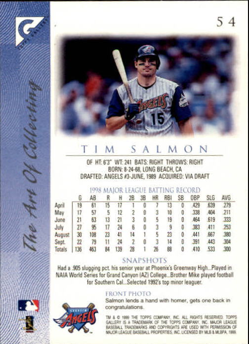 1999 Topps Gallery Baseball - Picture 109 of 323