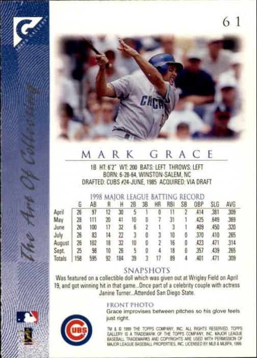 1999 Topps Gallery Baseball - Picture 123 of 323