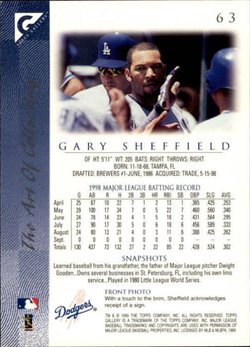 1999 Topps Gallery Baseball - Picture 127 of 323