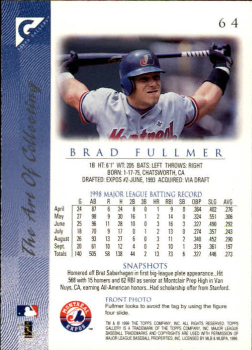 1999 Topps Gallery Baseball - Picture 129 of 323