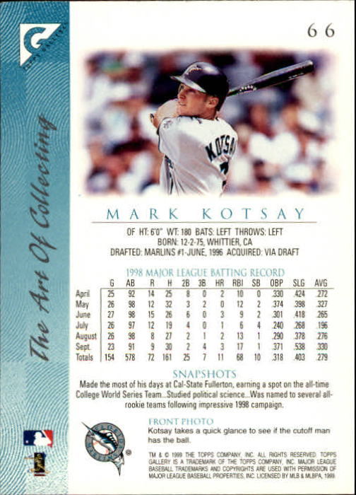 1999 Topps Gallery Baseball - Picture 133 of 323
