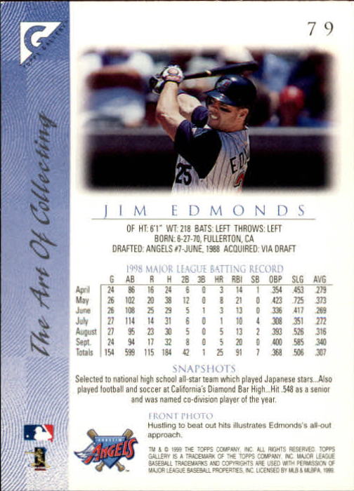 1999 Topps Gallery Baseball - Picture 159 of 323