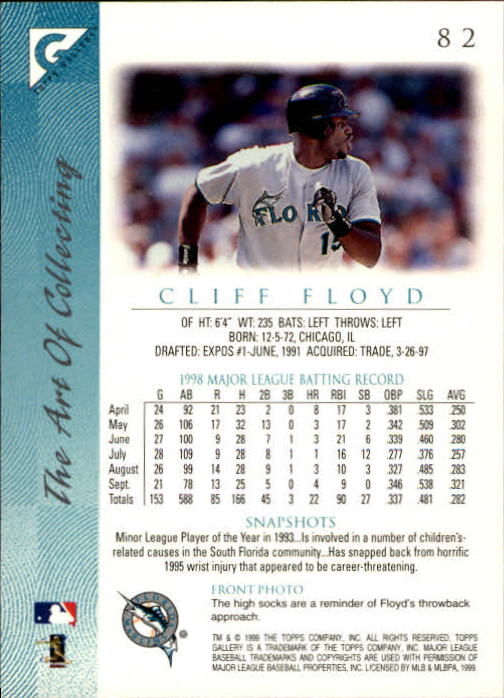 1999 Topps Gallery Baseball - Picture 165 of 323