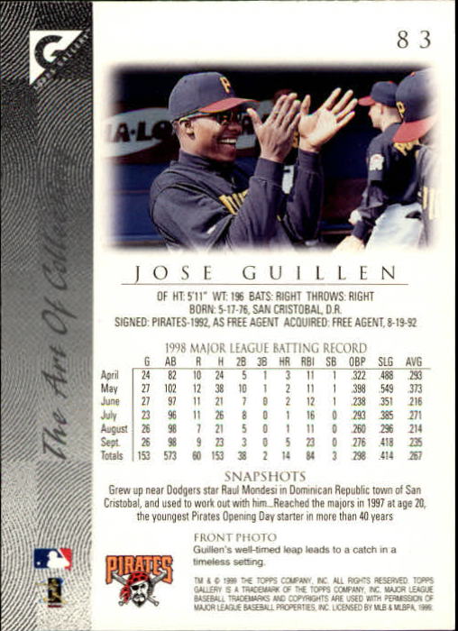 1999 Topps Gallery Baseball - Picture 167 of 323