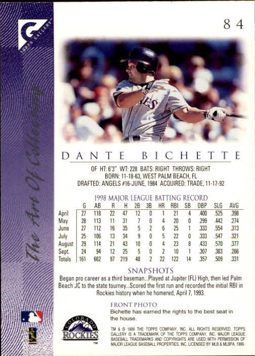 1999 Topps Gallery Baseball - Picture 169 of 323