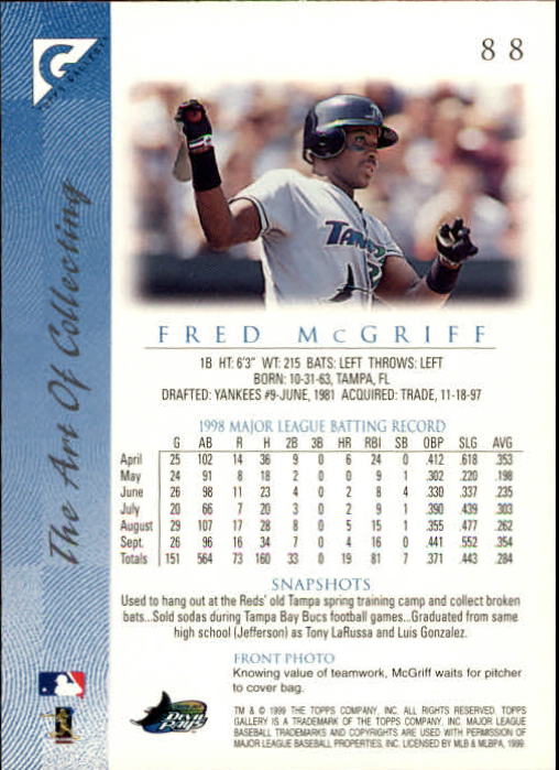 1999 Topps Gallery Baseball - Picture 177 of 323