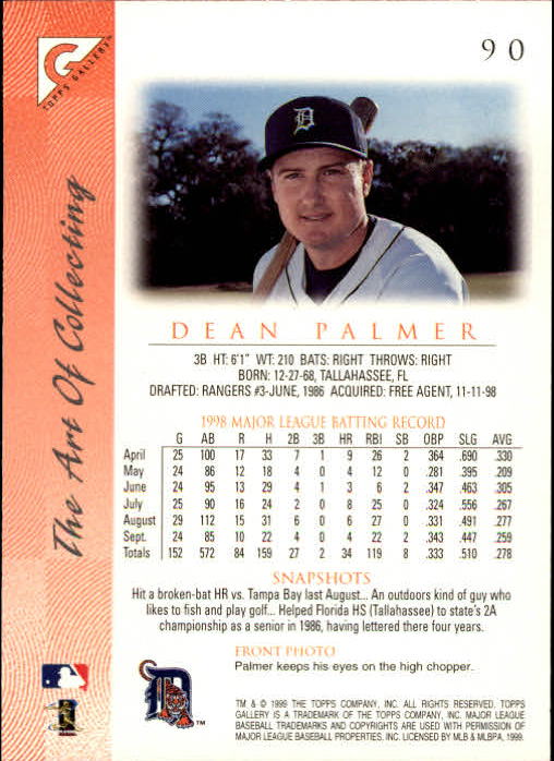 1999 Topps Gallery Baseball - Picture 181 of 323
