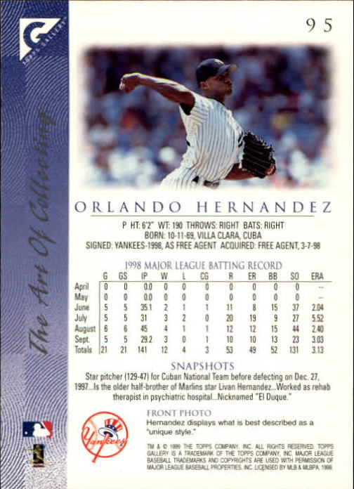 1999 Topps Gallery Baseball - Picture 191 of 323