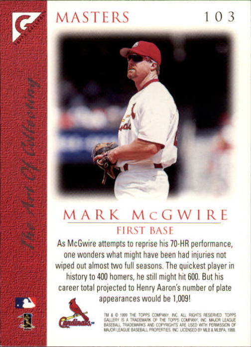 1999 Topps Gallery Baseball - Picture 207 of 323