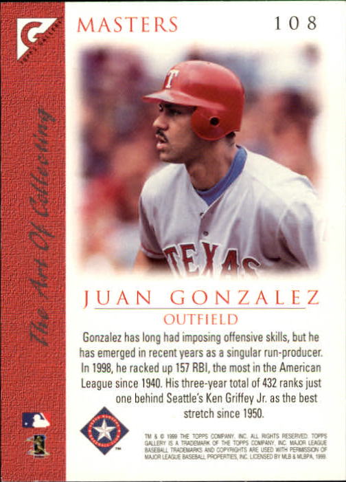 1999 Topps Gallery Baseball - Picture 217 of 323