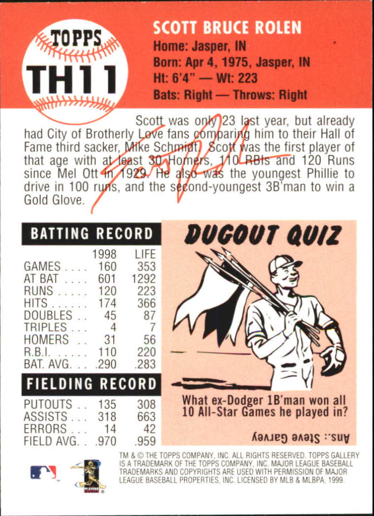 1999 Topps Gallery Baseball - Picture 313 of 323