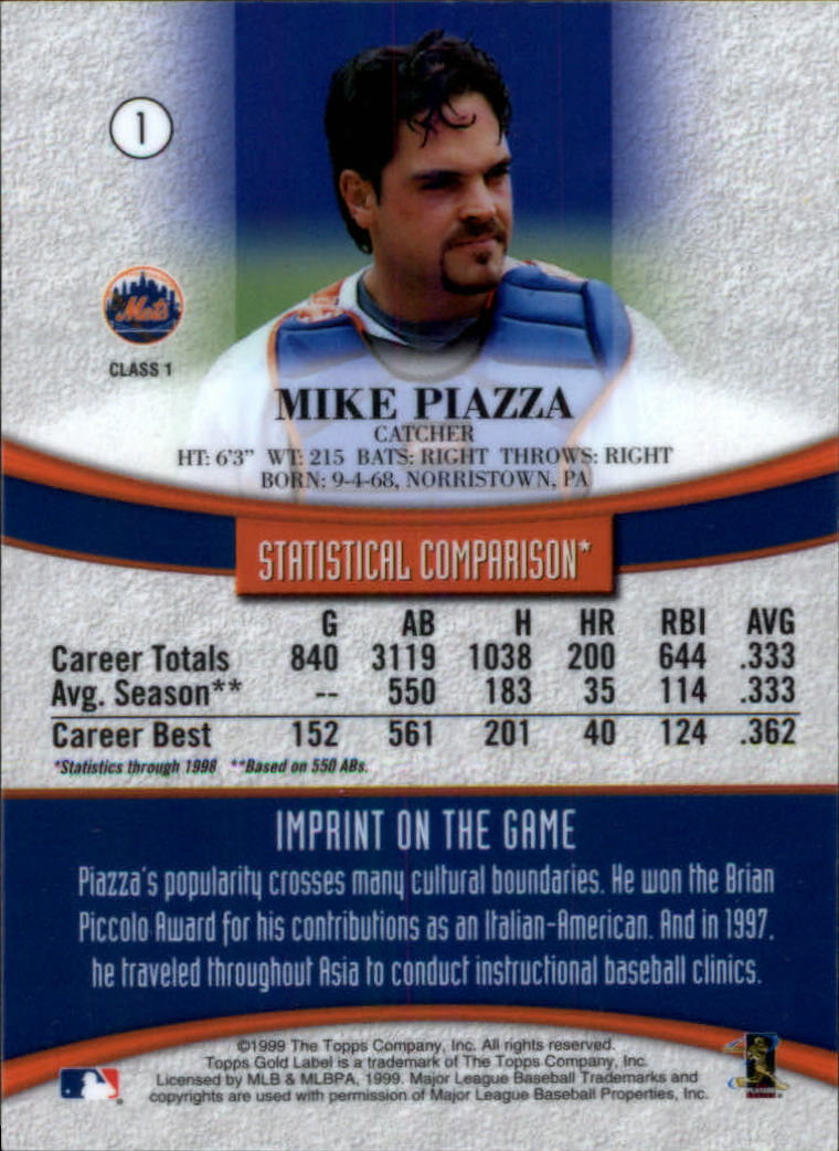 1999 Topps Gold Label Baseball - Picture 3 of 126